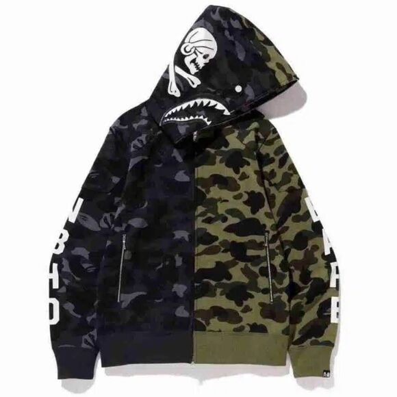BAPE X  NEIGHBORHOOD CAMO HOODIE - Picture 1 of 7